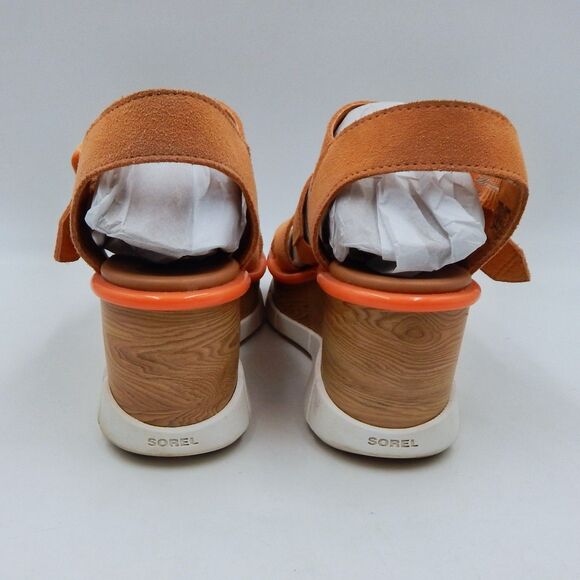 Sorel Joanie III Womens Tan Suede Slingback Wedge Sandals NL4673-877 Size 8 - Picture 5 of 14